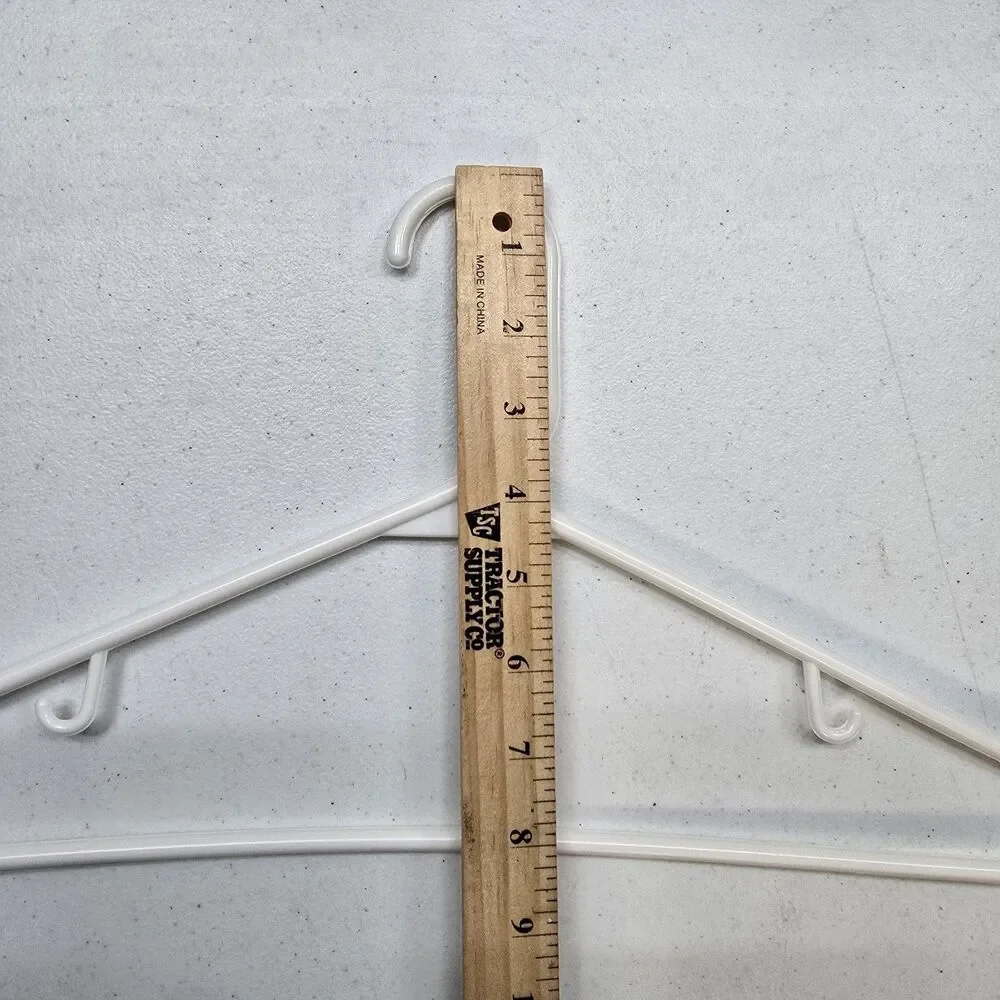 40 MultiColors Notched Plastic Tubular Clothing Shirt Pants Hangers W/Hooks